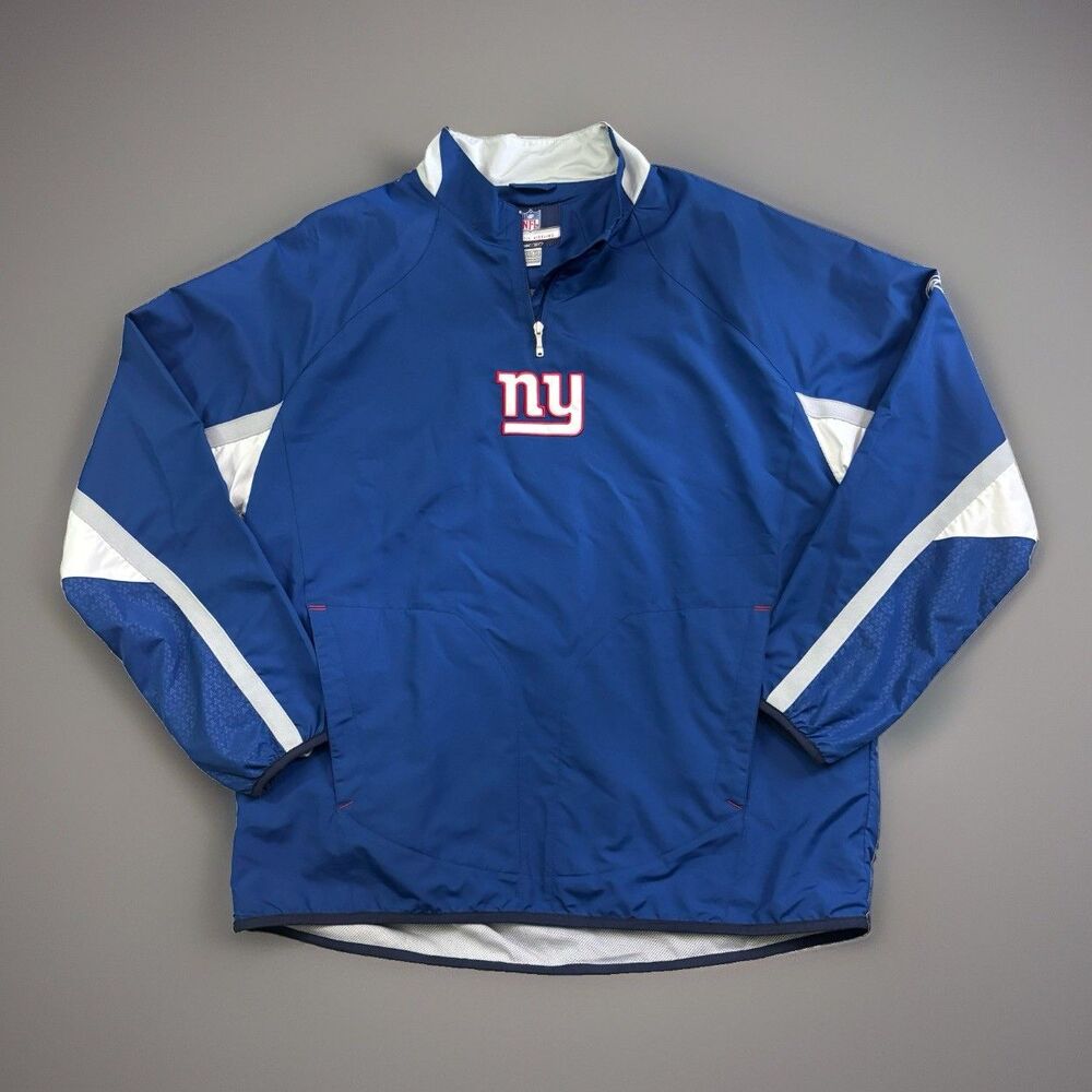 NFL New York Giants Windbreaker Jacket Reebok Men's Size XL Vintage Pullover